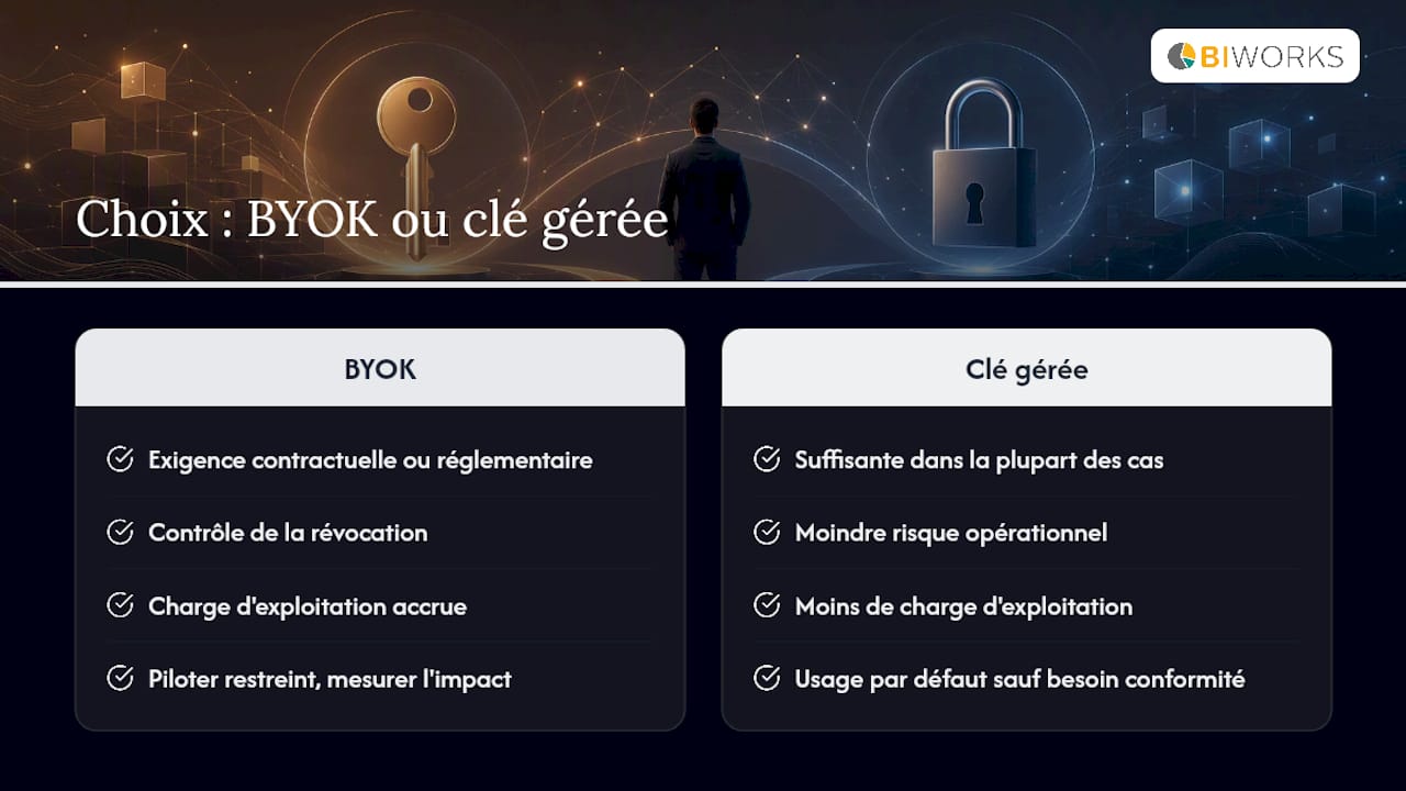 Perspective : BYOK ou clé gérée, comment trancher ? — overview diagram